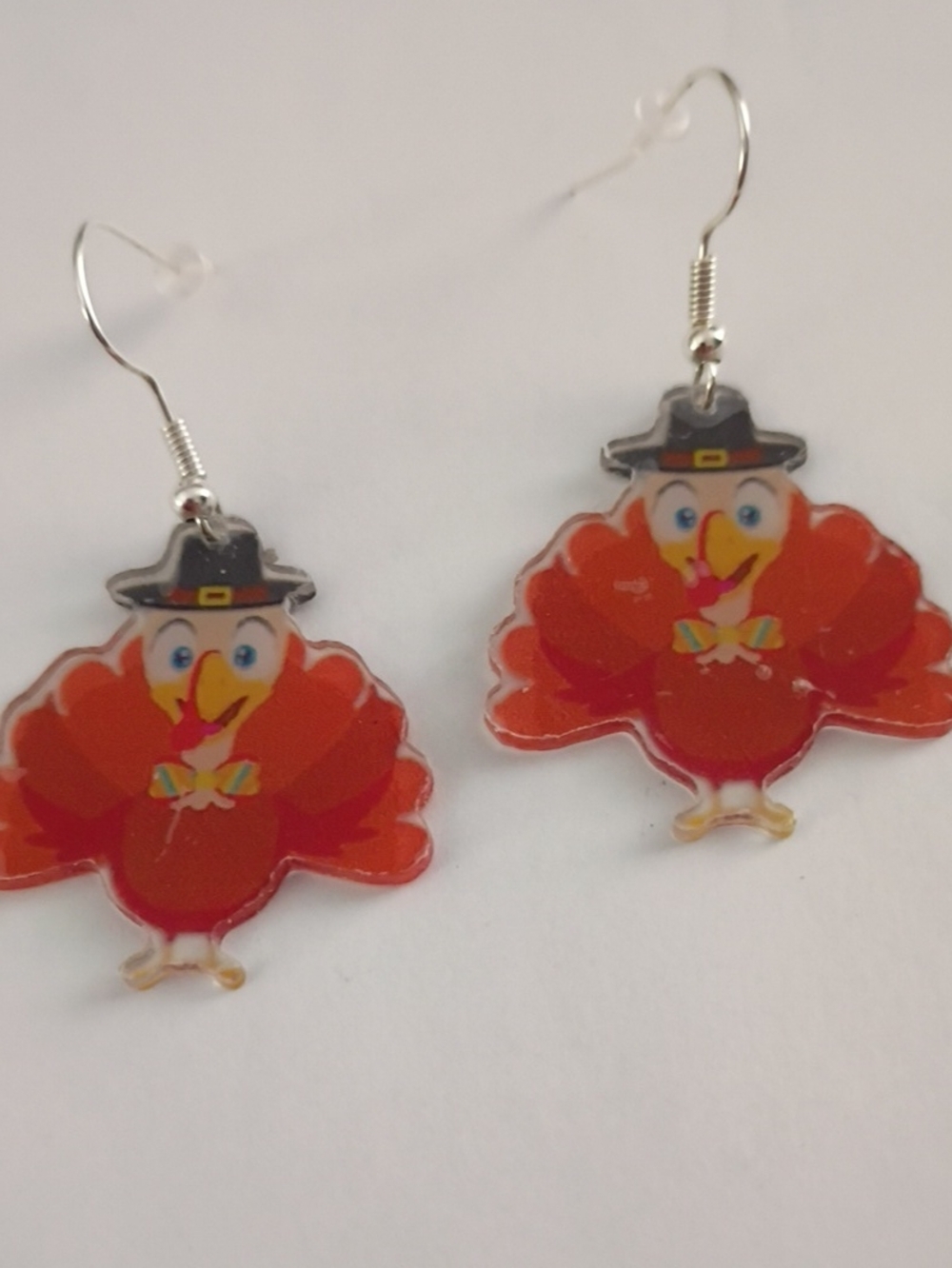 Red Turkey Drop Earrings for Women